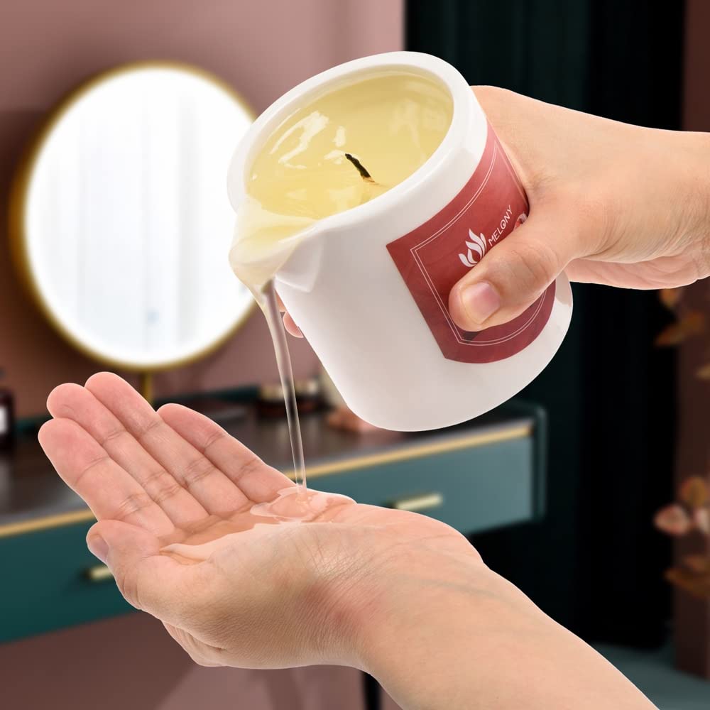 Scented MELONY Massage Candle featuring 4-in-1 formula