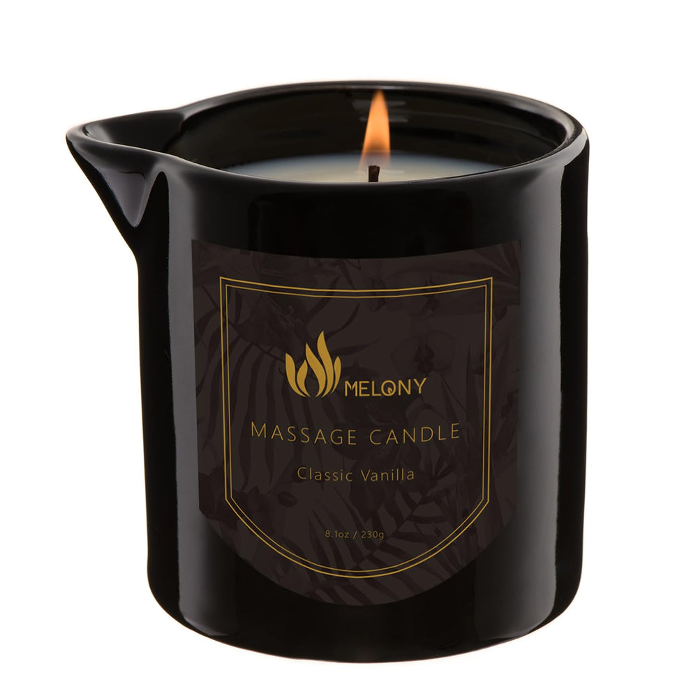 MELONY Massage Oil Candle 8.1 oz Classic Vanilla product photo