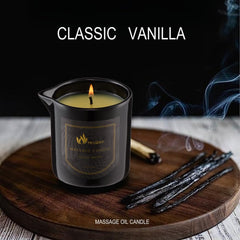 Gift-ready MELONY Vanilla massage candle packaging