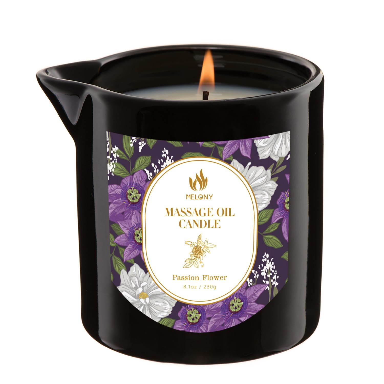 MELONY Massage Oil Candle in a premium jar (8.1 oz / 230 g)