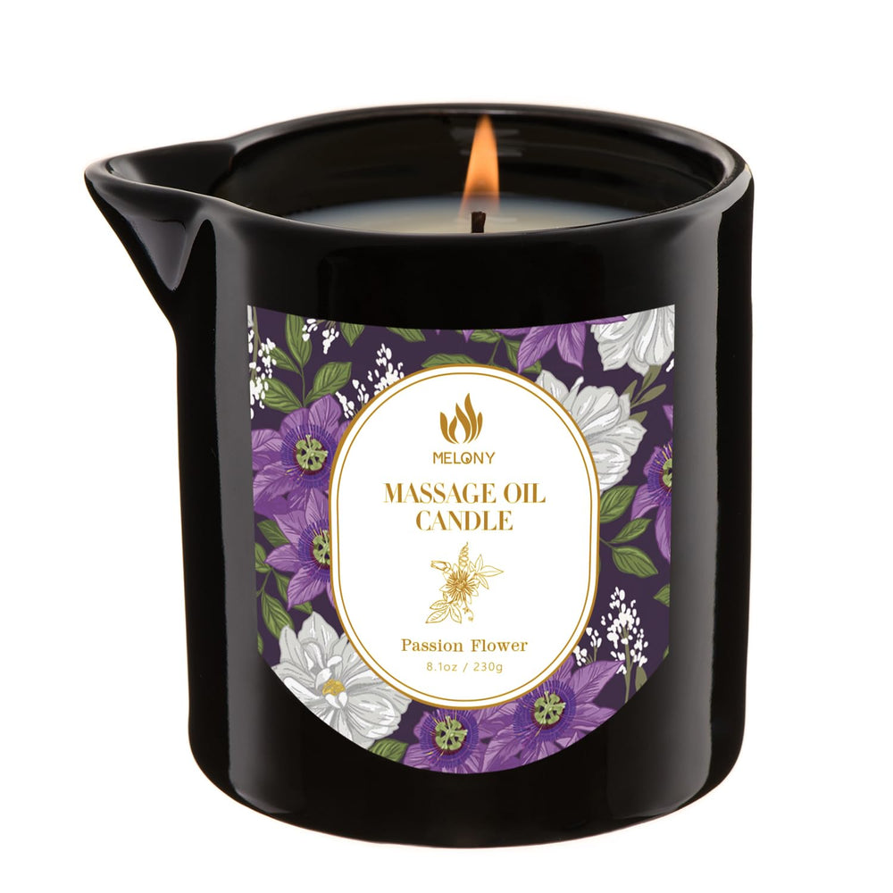 MELONY Massage Oil Candle in a premium jar (8.1 oz / 230 g)