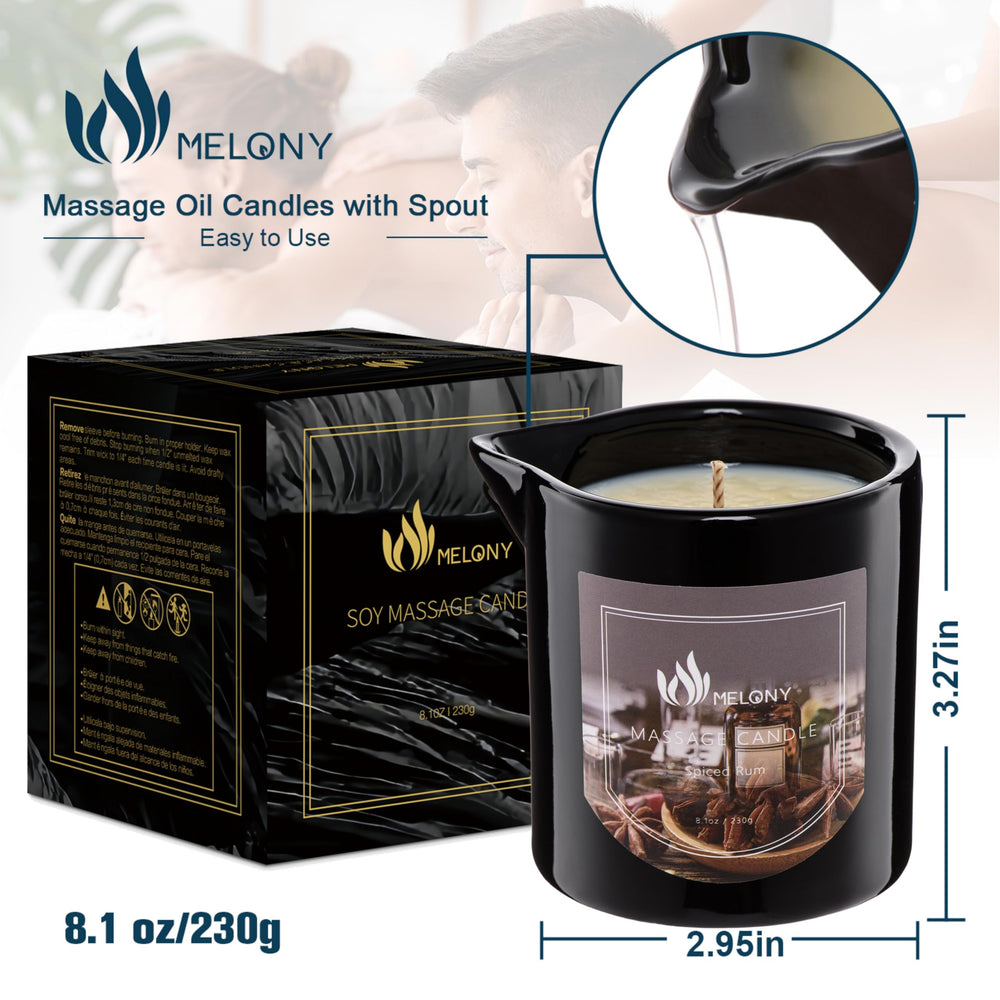 Close-up of MELONY candle ingredients: Soybean Oil, Shea Butter, Jojoba Oil
