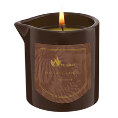 Front view of MELONY Massage Oil Candle 8.1 oz Sandalwood