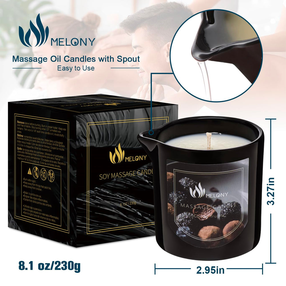 Close-up of MELONY Cocoa Truffle candle surface