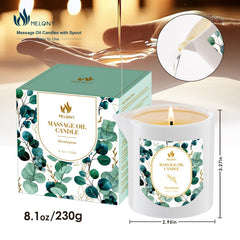 8.1 oz MELONY Massage Candle with packaging