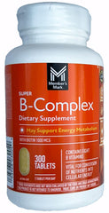 Members Mark Super B-Complex dietary supplement bottle with 300 count