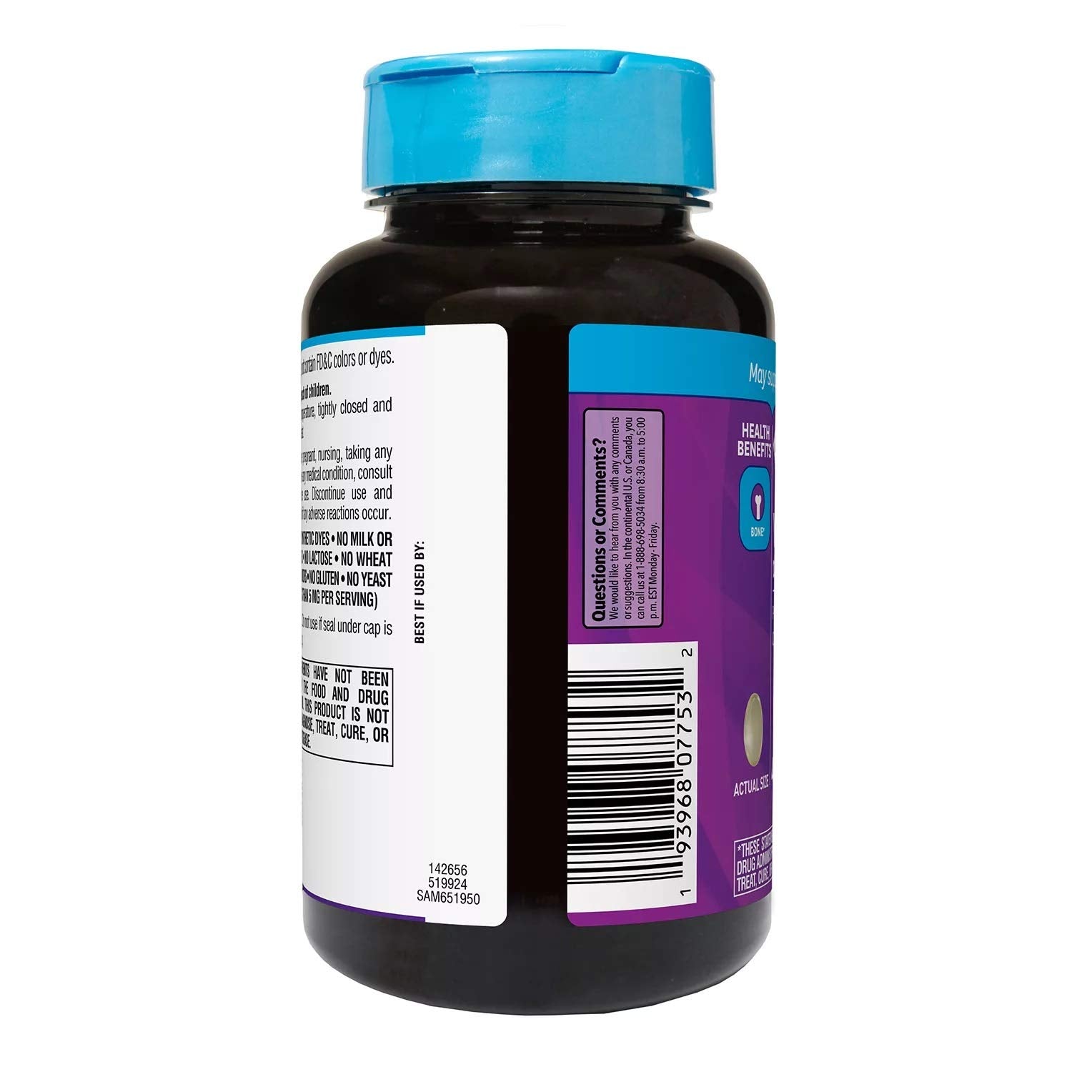 Close-up of Vitamin D3 2000 IU label
