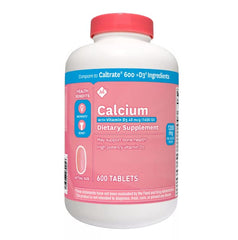 Member's Mark Calcium 600mg with Vitamin D-3 bottle label