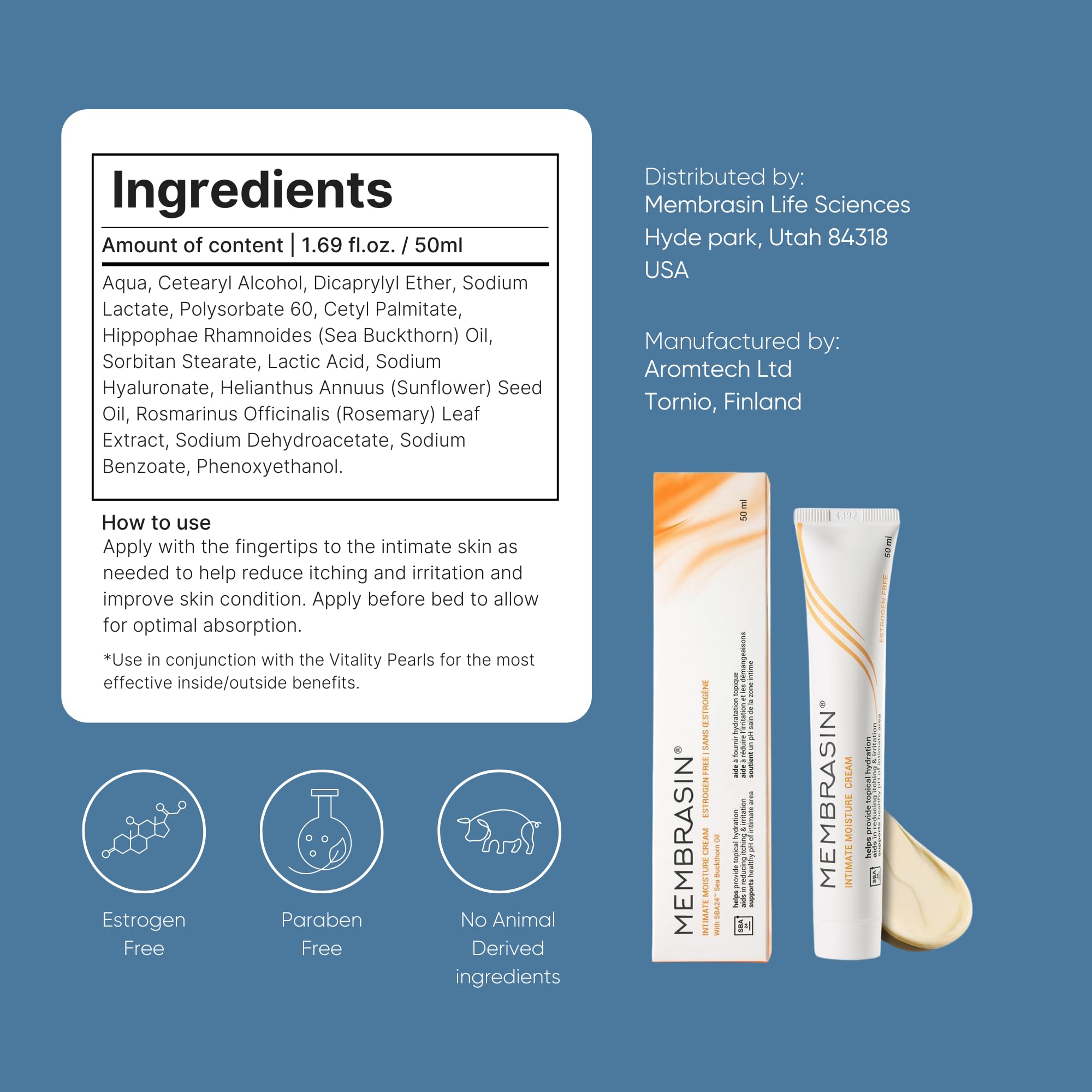 Membrasin all-day hydration in action supports daily comfort.