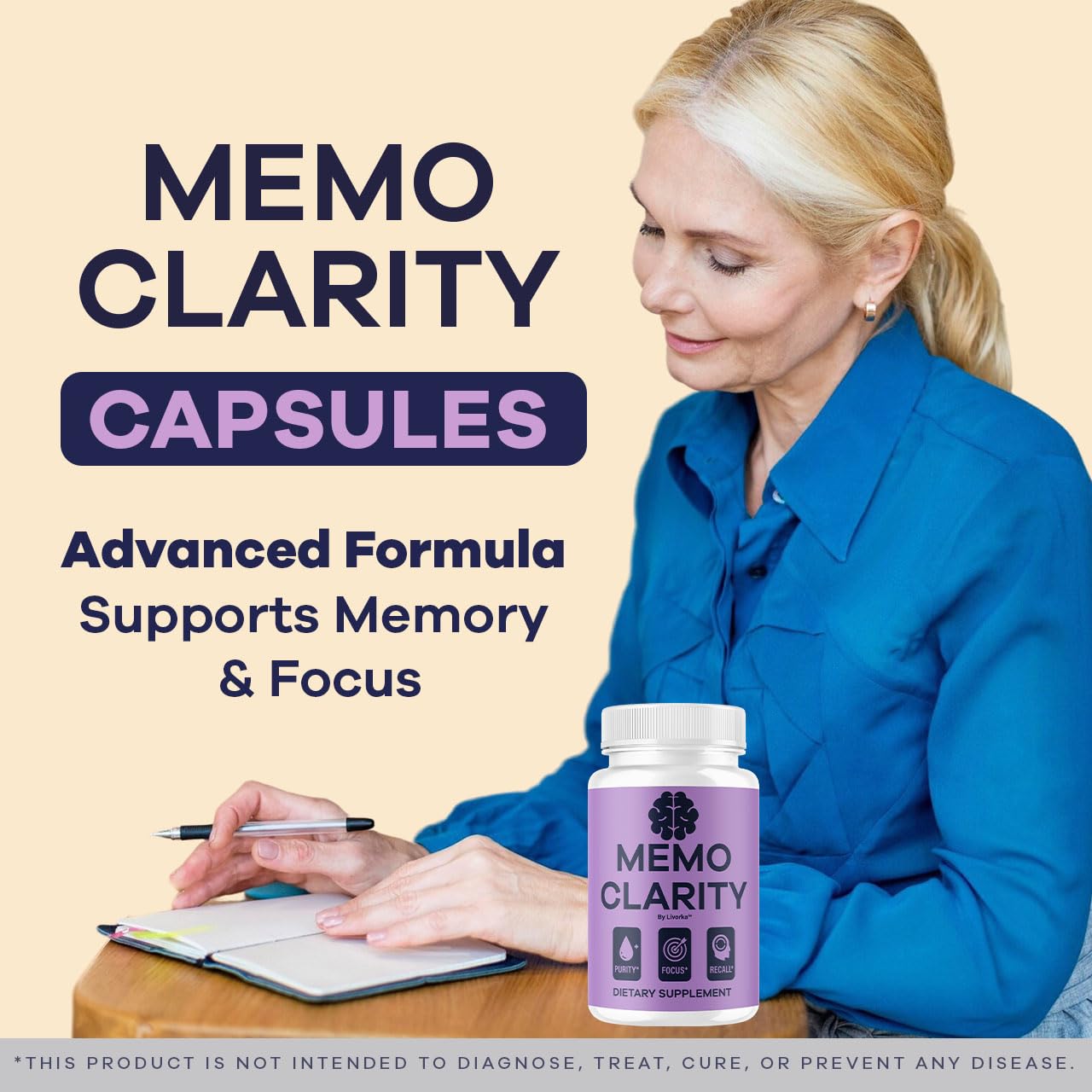 Memo Clarity capsules bottle back label
