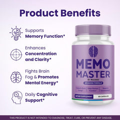 Premium Memo Master packaging and bottle