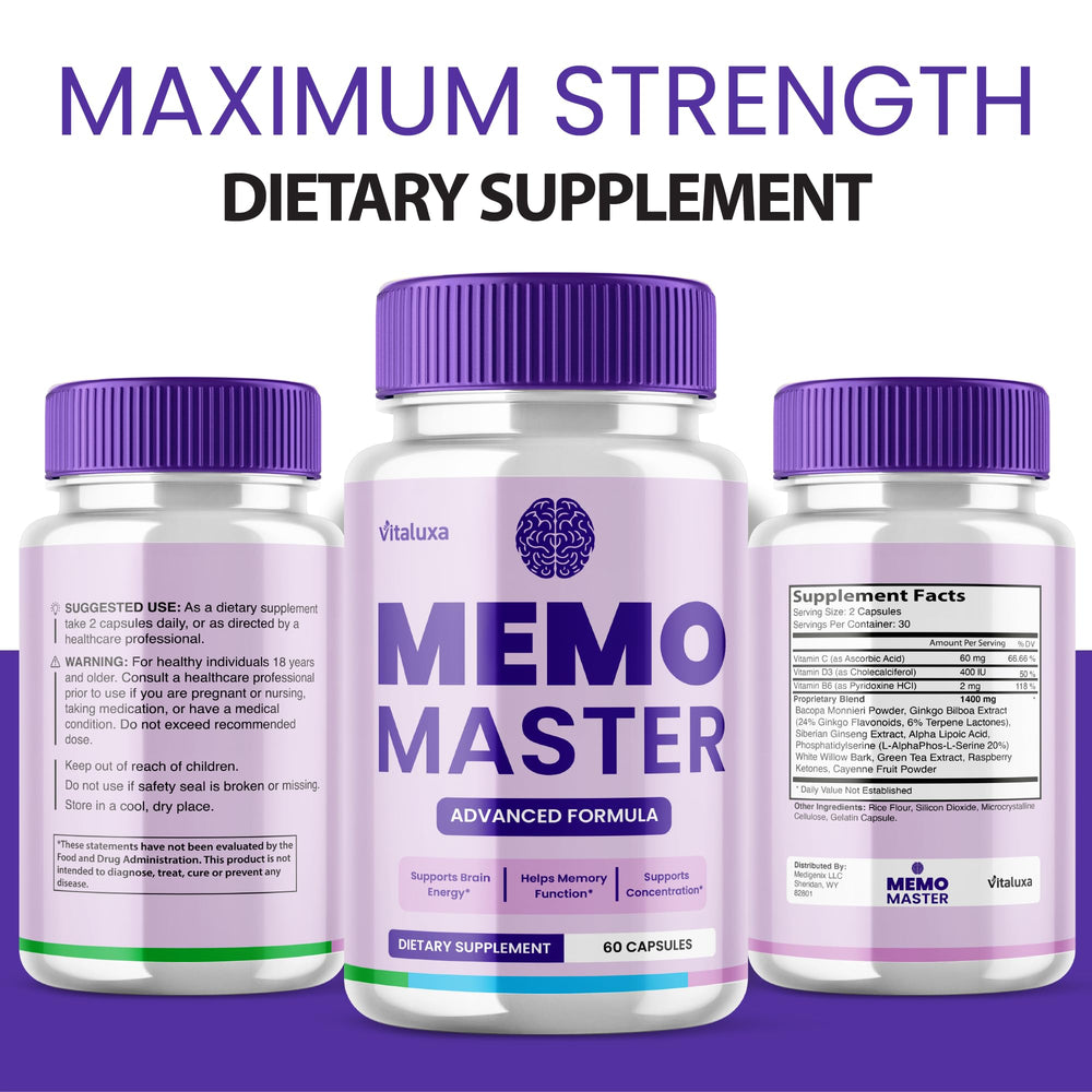 Close-up of Memo Mastery premium vitamin blend