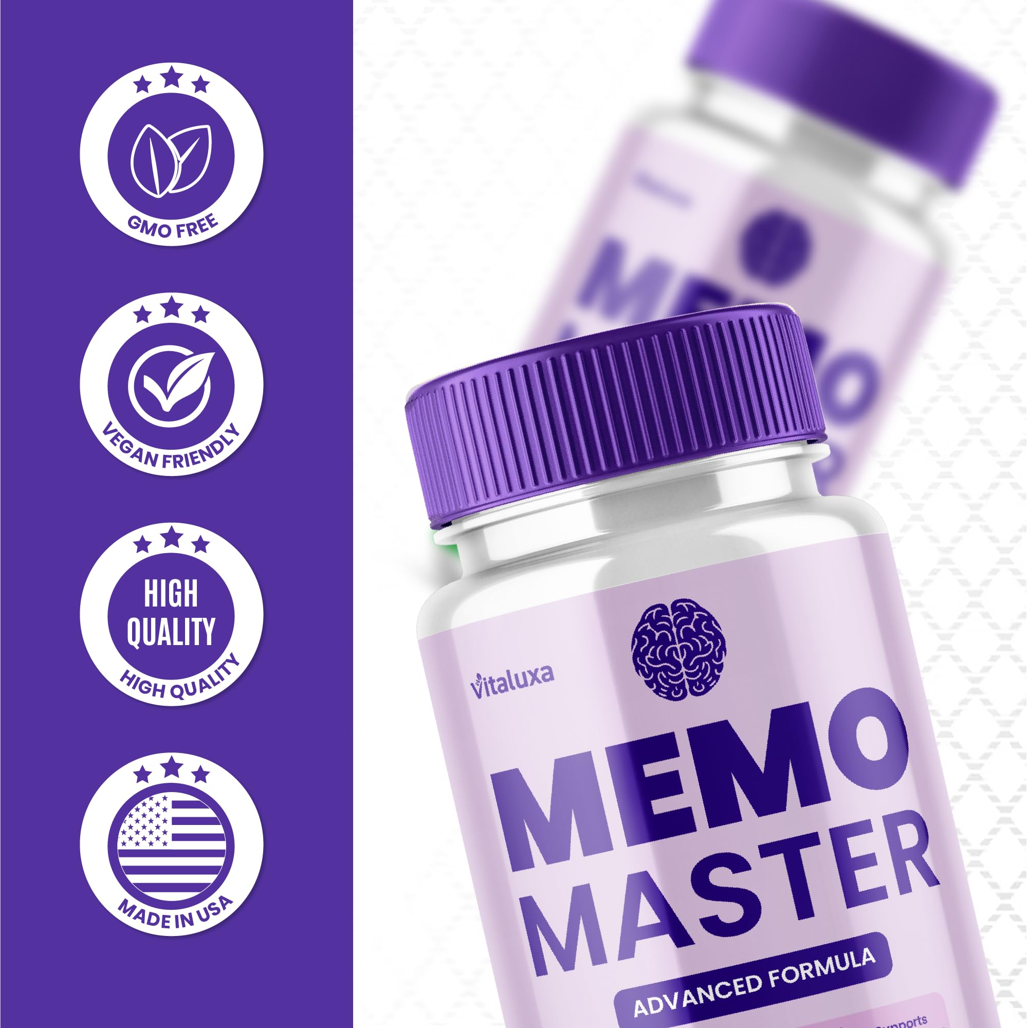 Assorted Memo Master capsules on white background
