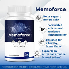 Three Memoforce Brain Supplement bottles in a 3-pack