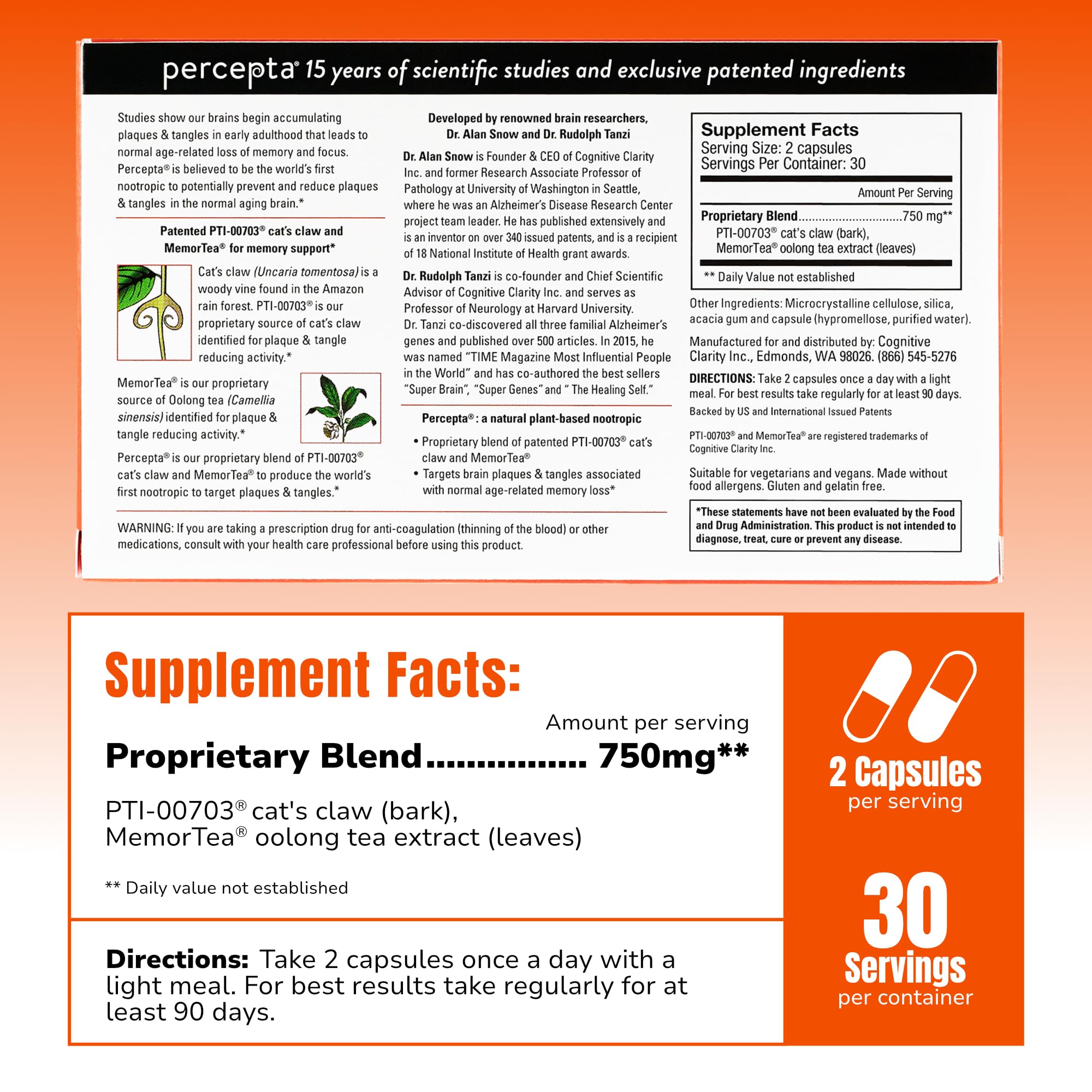 MemorTea oolong tea extract in Percepta