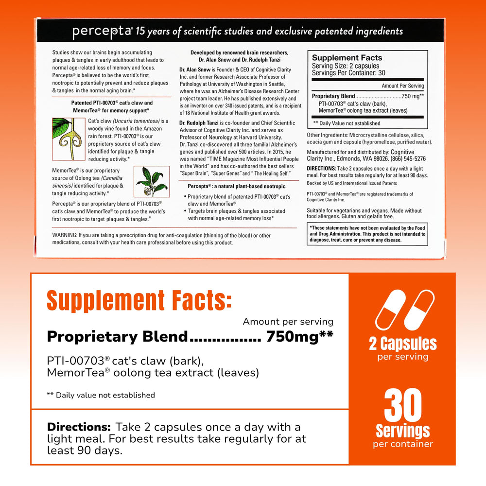 MemorTea oolong tea extract in Percepta