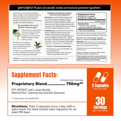 MemorTea oolong tea extract in Percepta