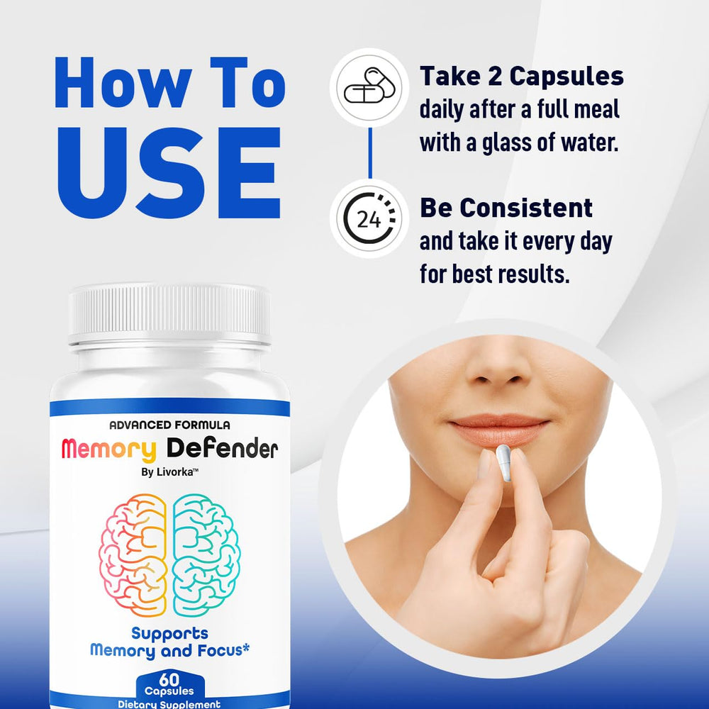 Close-up of Memory Defender Capsules capsules