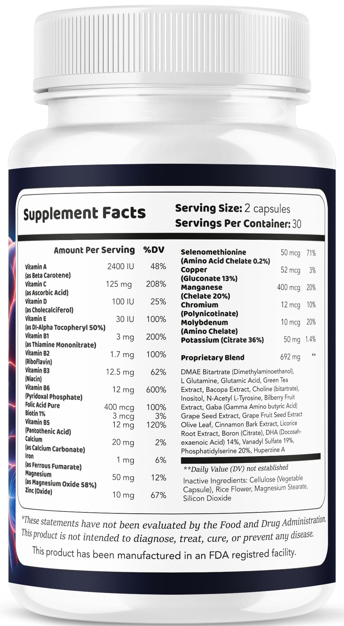 Memory Lift Pro product label close-up