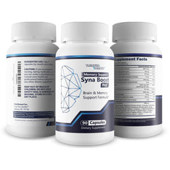 Memory Support Syna Boost Pro bottle with label close-up