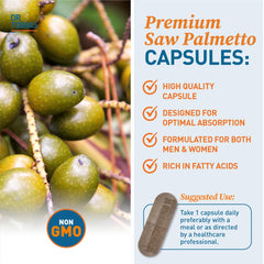 Saw palmetto supplement for men and women