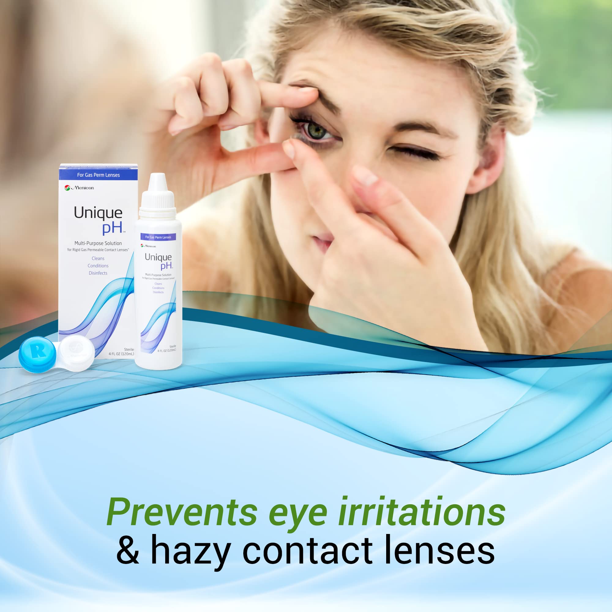 Sterile lens case included with Menicon solution