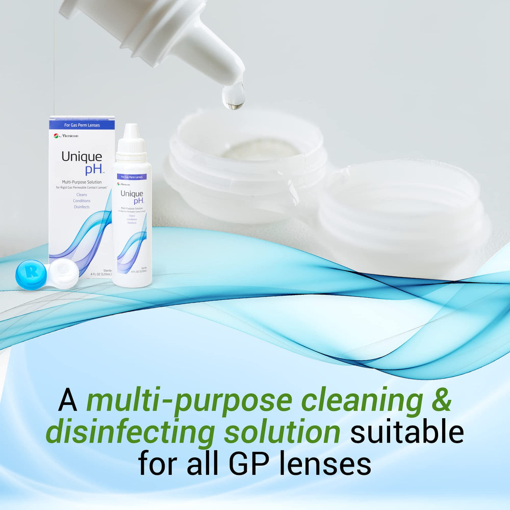 Side view of Menicon 4 oz contact lens solution bottle