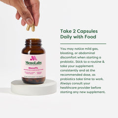 Capsules-closeup for MENOLABS MenoFit, convenient daily morning ritual.