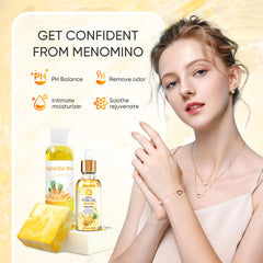 MENOMINO Feminine Wash packaging highlights fragrance-free daily care