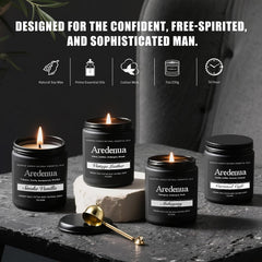 Caramel Coffee scented candle from Men's 4-pack