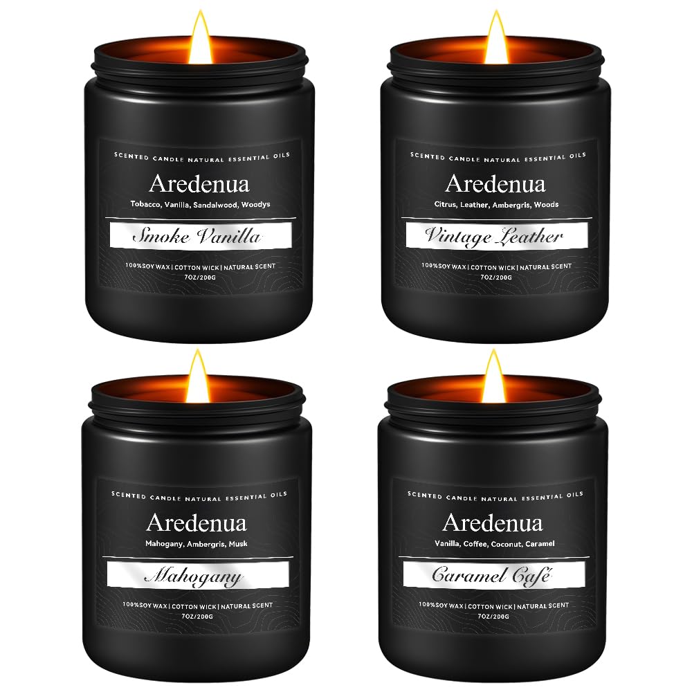 Vintage Leather scented candle from Men's 4-pack