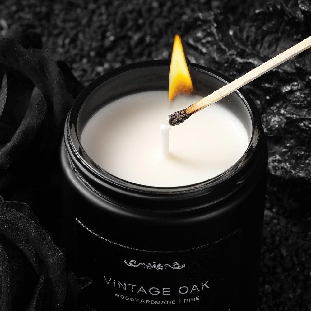 Candle with 300 hour burn time display