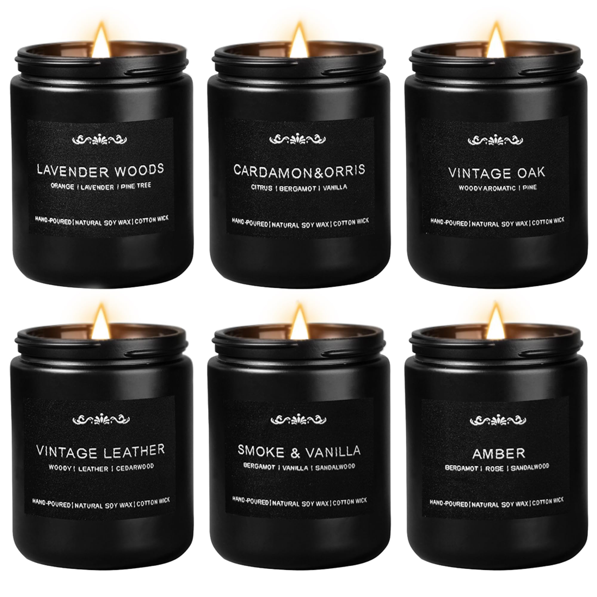 Six-pack Lavender Forest candle for men (7oz each)
