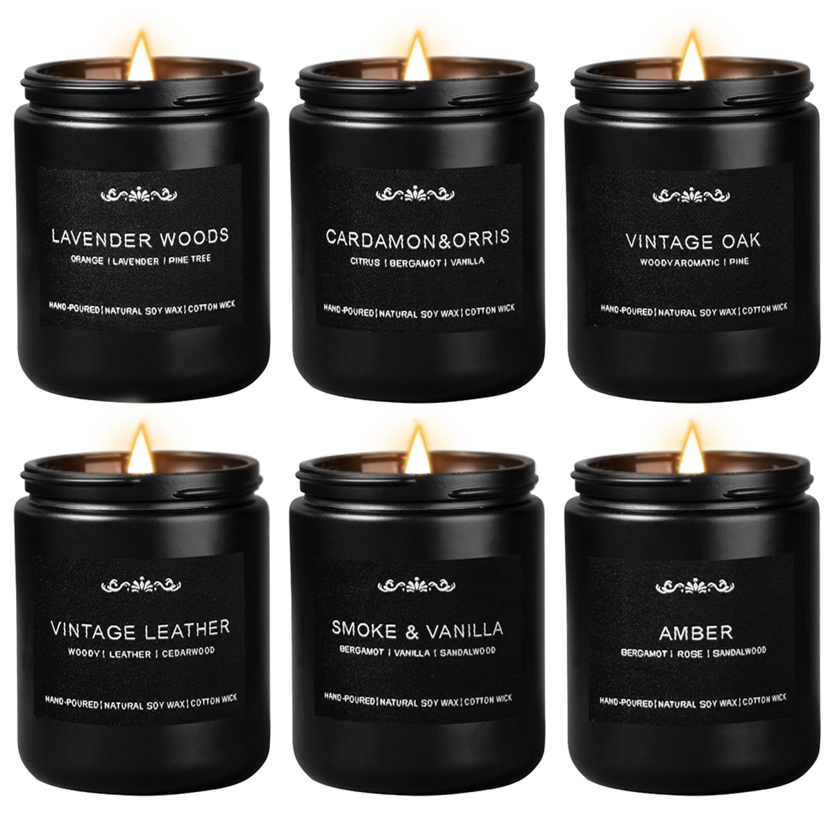 Six-pack Lavender Forest candle for men (7oz each)