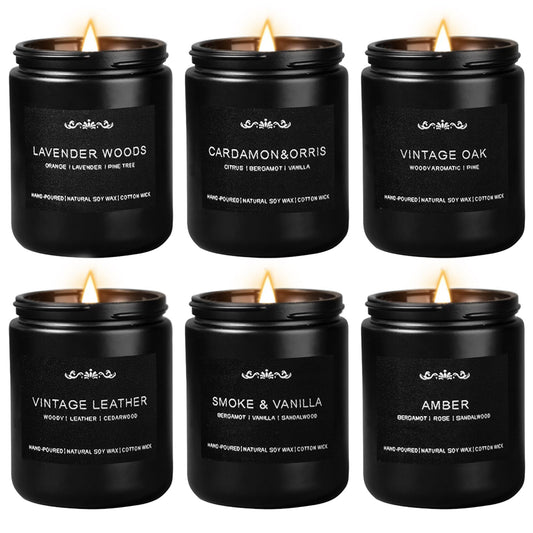Six-pack Lavender Forest candle for men (7oz each)