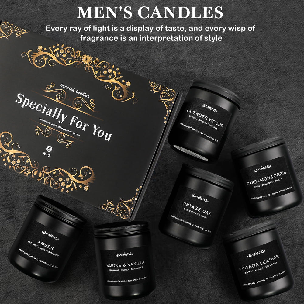 Amber fragrance candle for men (7oz)