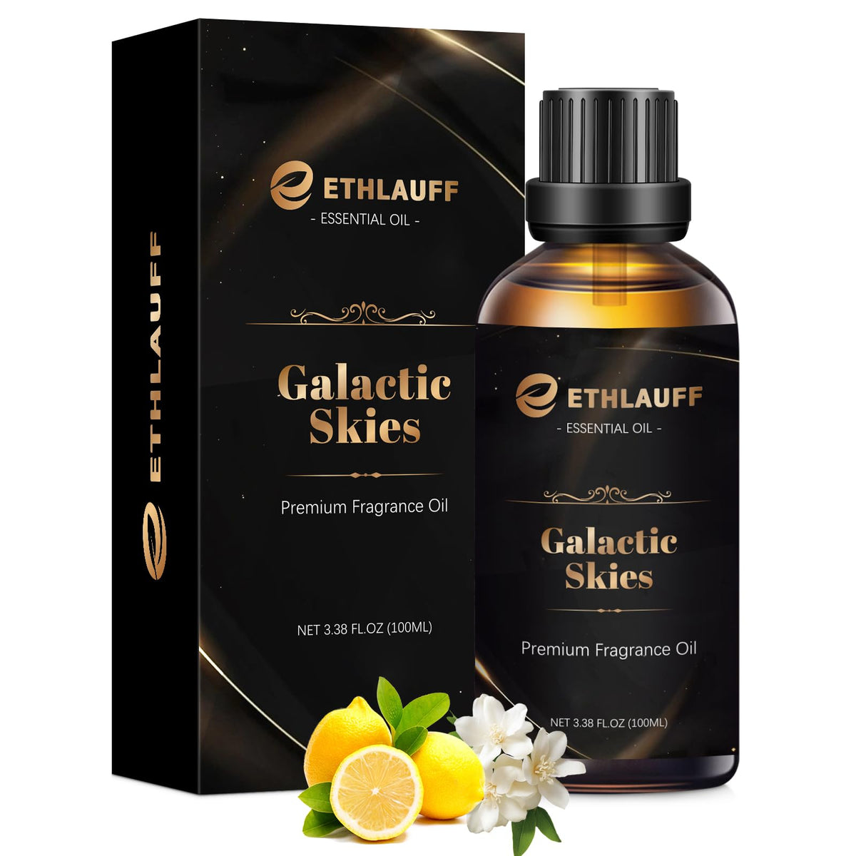 Front view of Mens Cologne Fragrance Oil Galactic Skies bottle