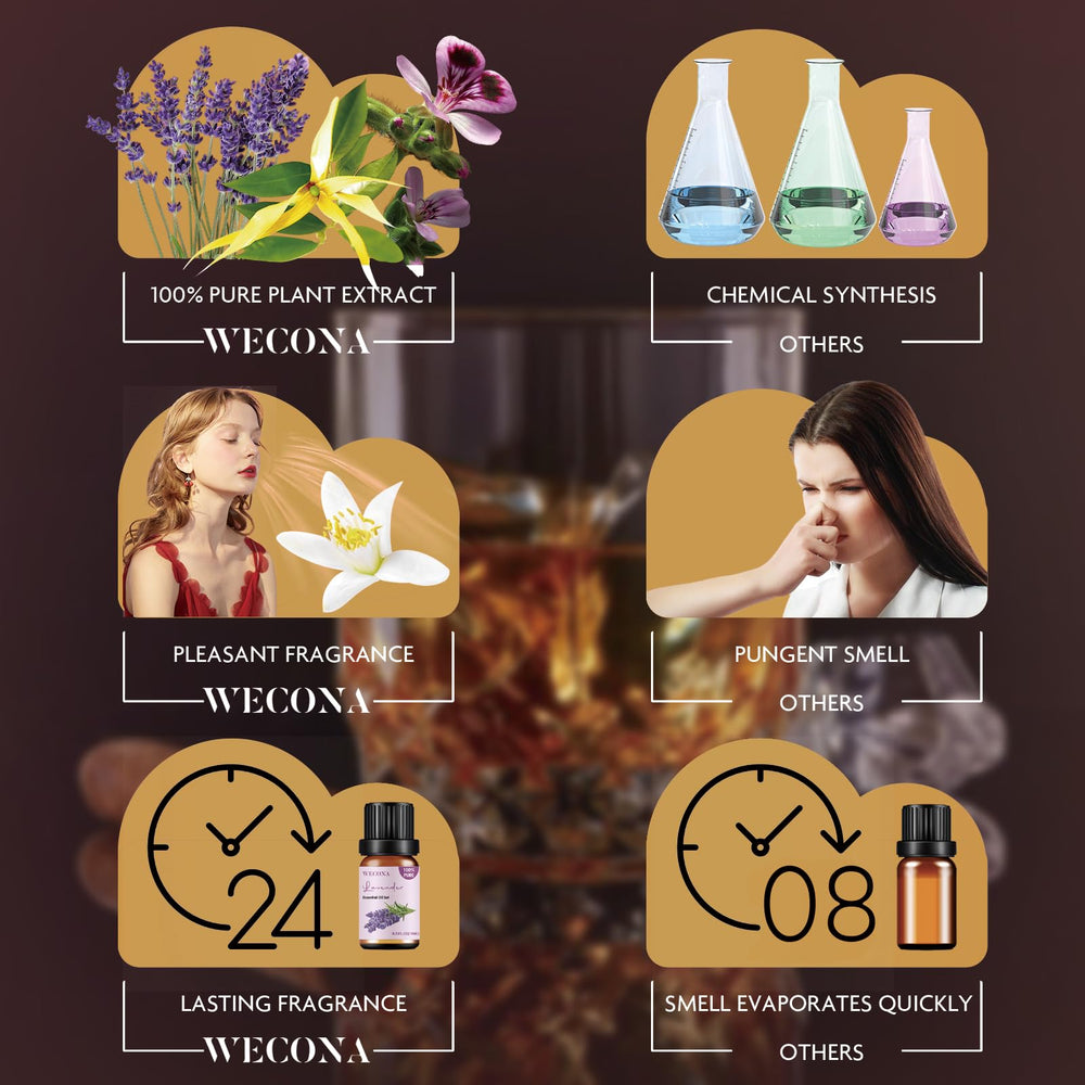 Gift-ready box of six men's essential oil fragrance oils