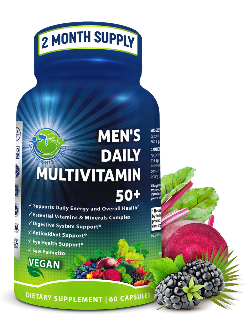 Front packaging of Men's Daily Multivitamin 50+