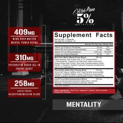 Close-up of Mentality nootropic ingredients including Ginseng and Ginkgo