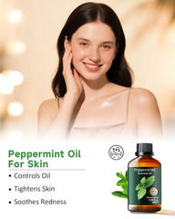 Peppermint essential oil blended with carrier oil for skincare.