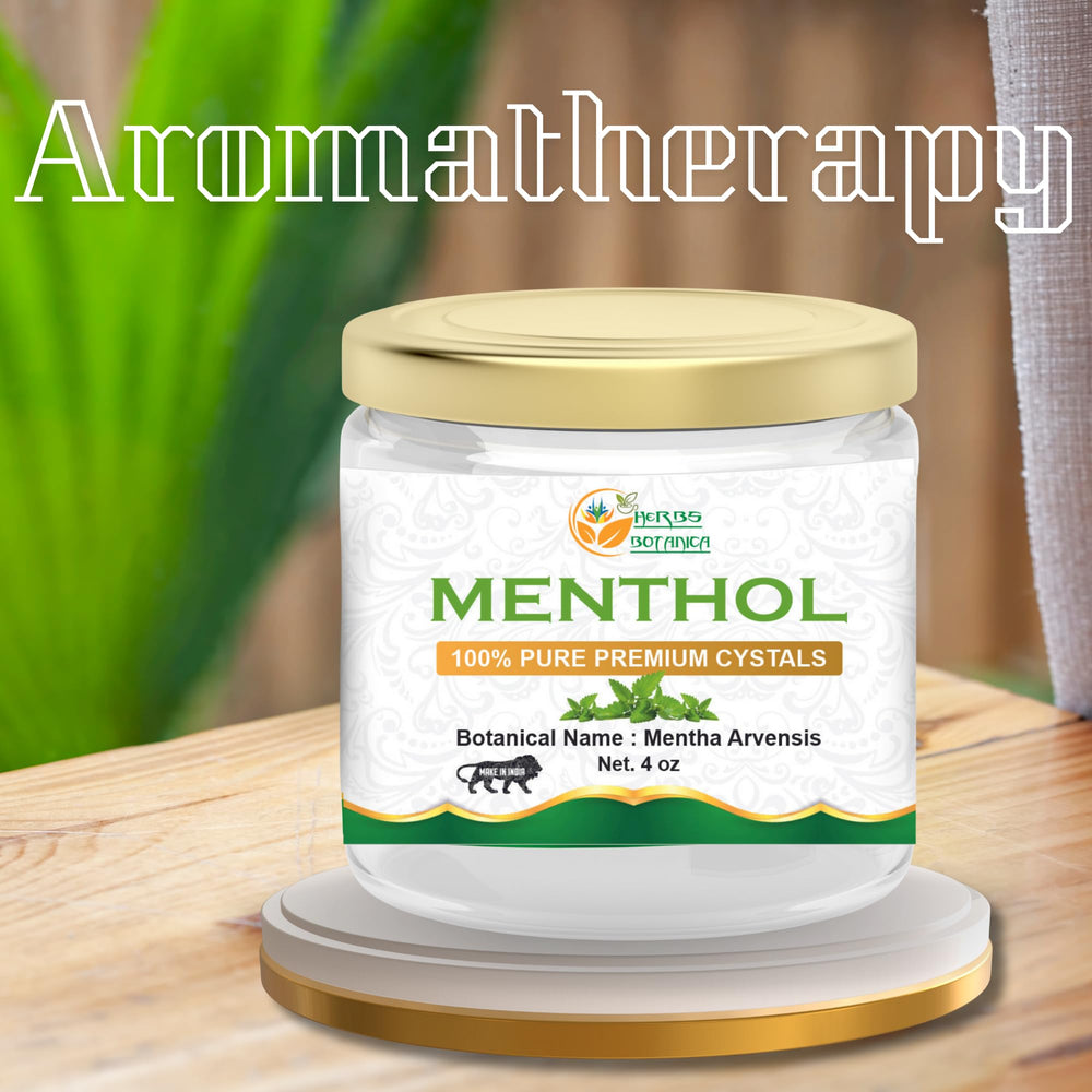 Menthol crystals used for aromatherapy and congestion relief