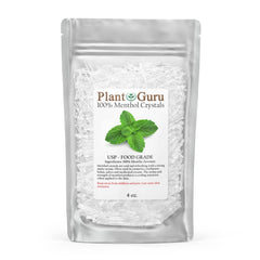 Menthol crystals 4 oz bottle labeled Mentha Arvensis, USP food grade