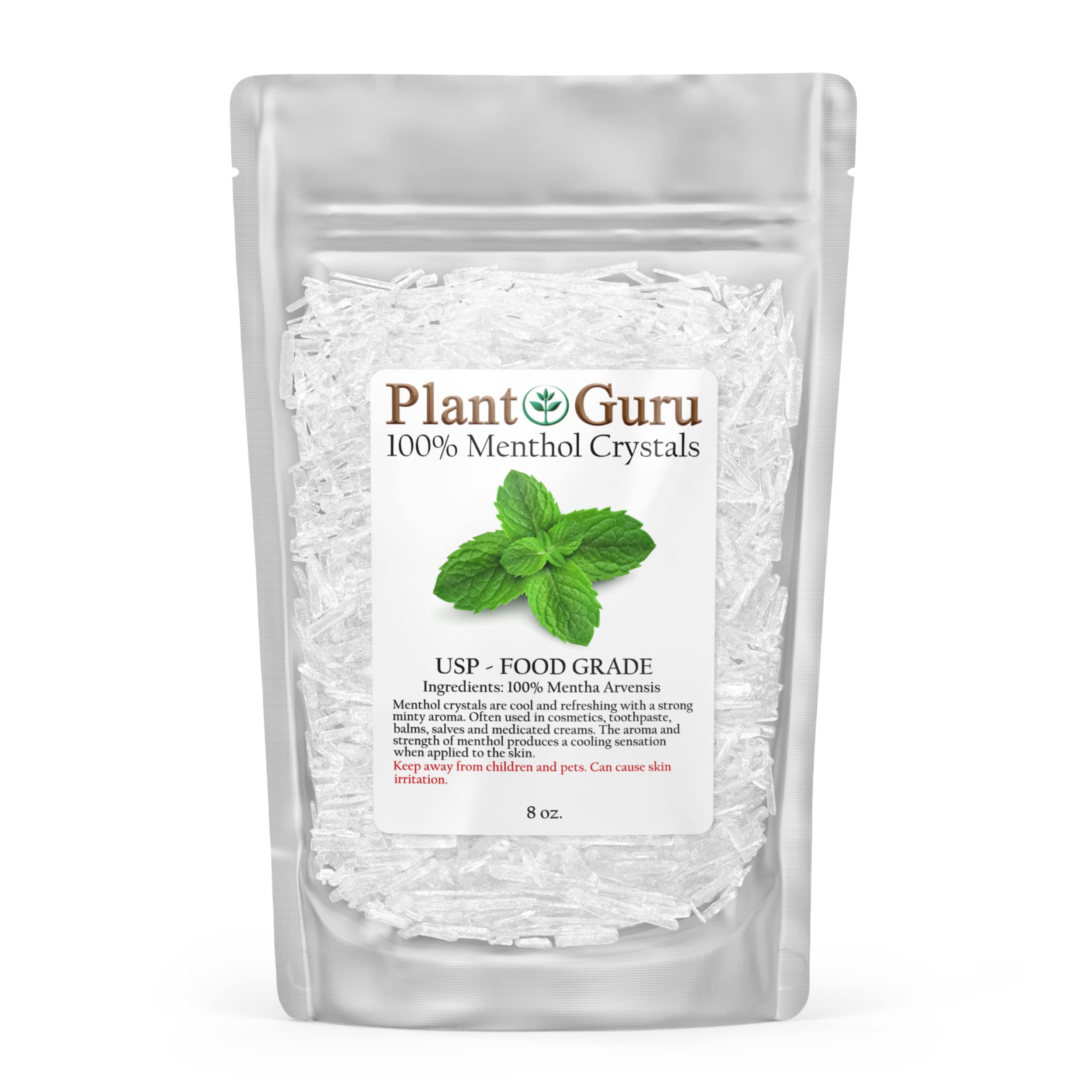 8 oz jar of Menthol Crystals (Mentha Arvensis)