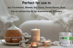 Menthol crystals for home spa and steam