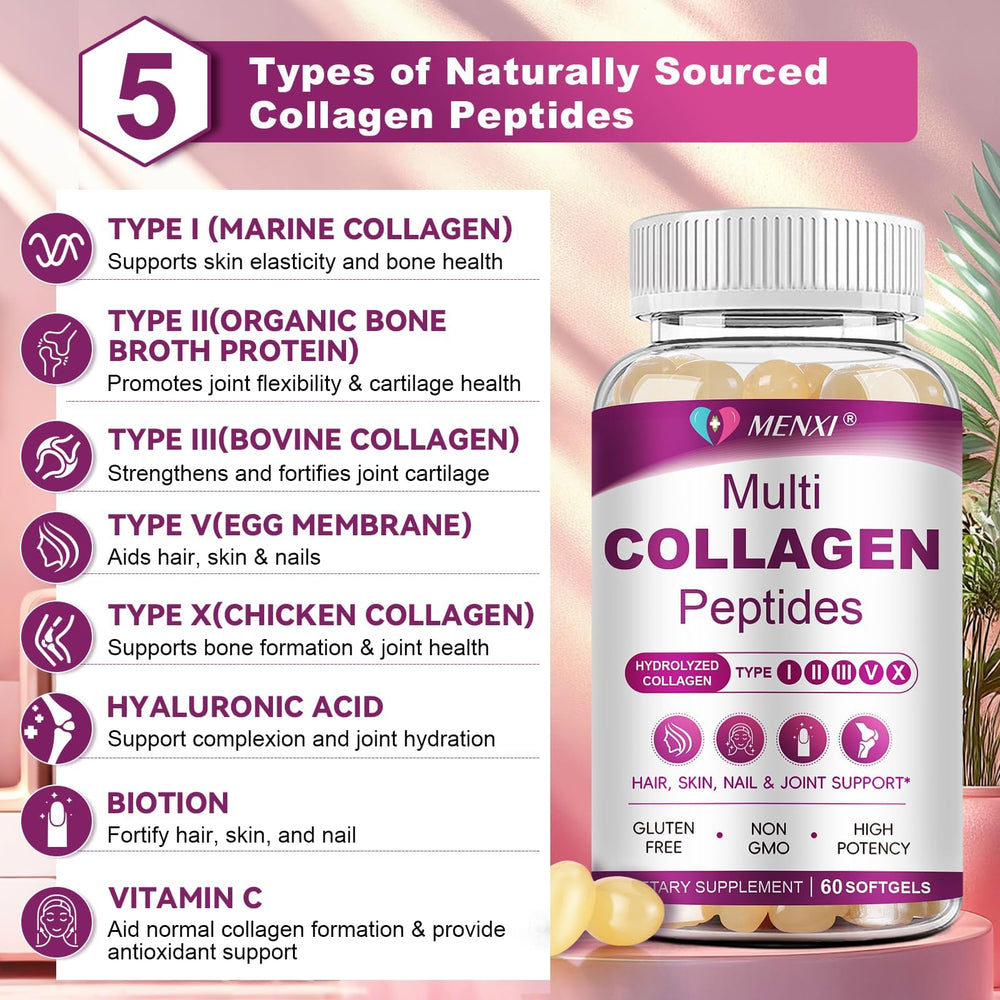 Close-up of MENXI softgels showing smooth, easy-to-swallow texture