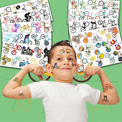 MeoIsDaBest bicycle tattoo sheet ideal for carnival celebrations.