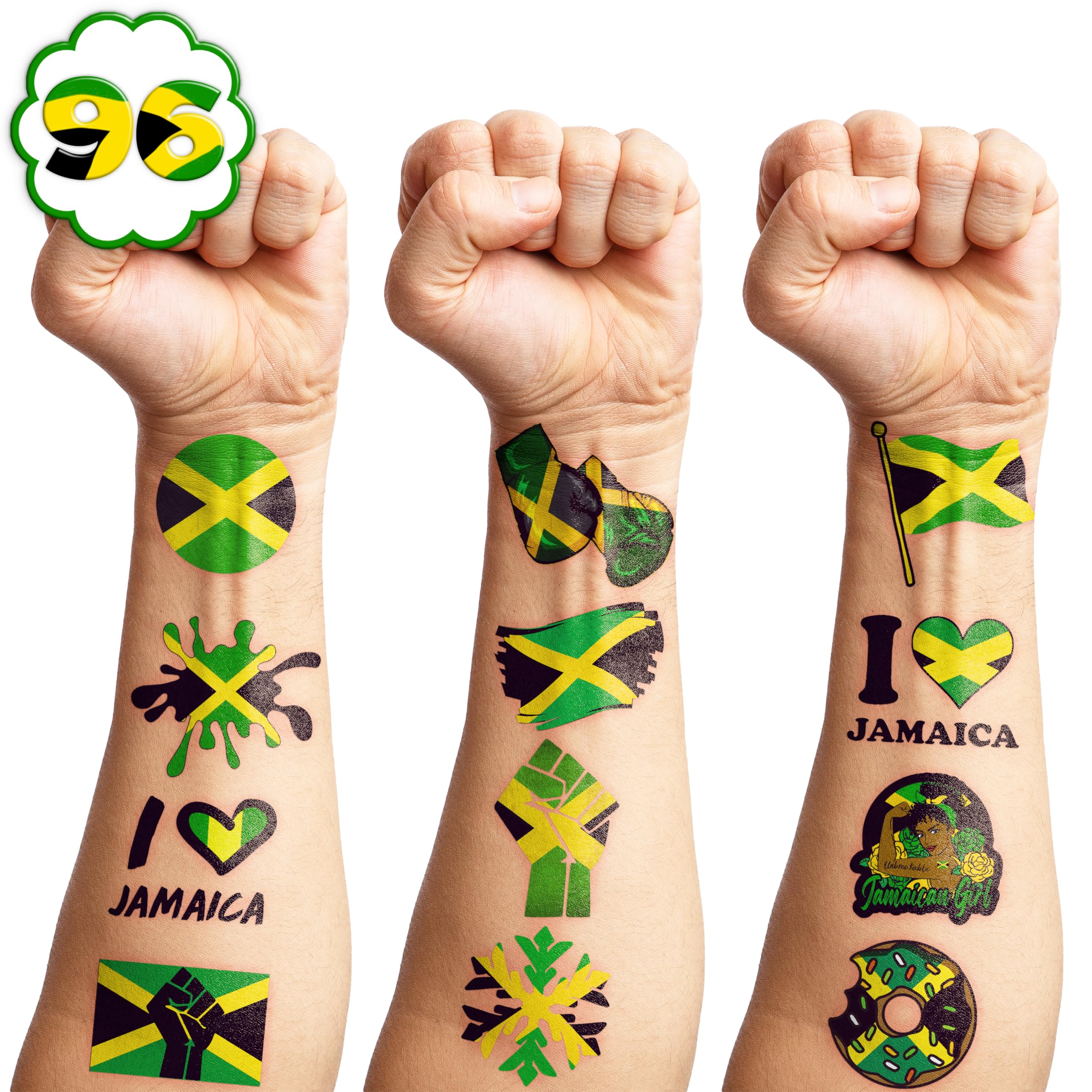 MeoIsDaBest Jamaica flag tattoos as party favors for kids
