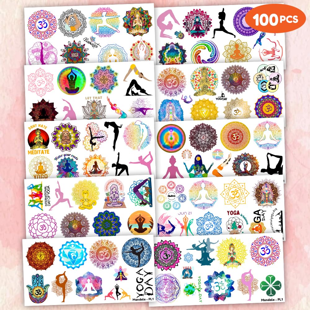 MeoIsDaBest yoga tattoos suit kids' party activities and classroom fun