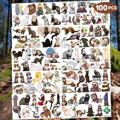 MeoIsDaBest ferret tattoos apply easily on skin or objects for quick flair.